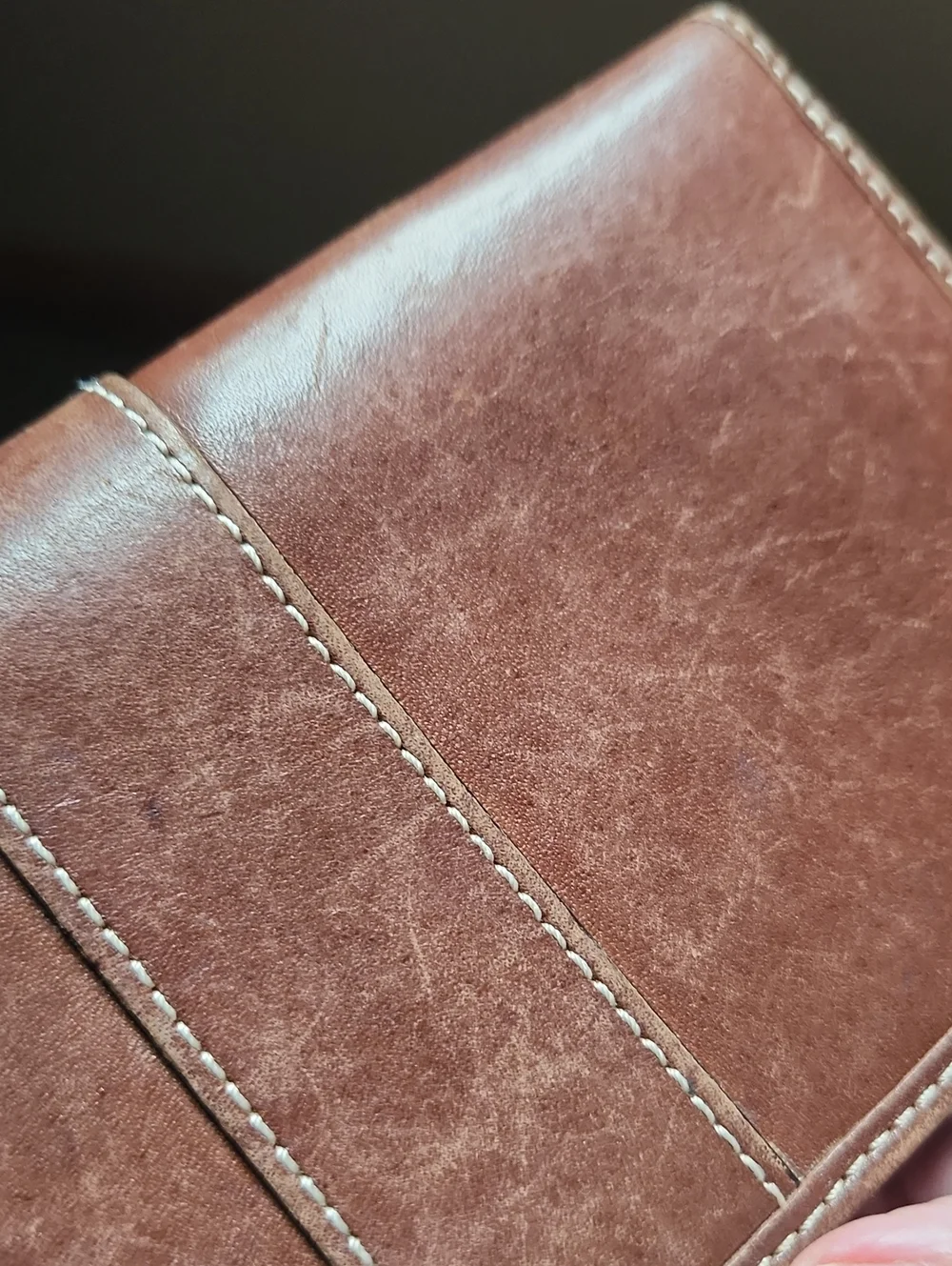 VTG Coach Brown Leather Long Checkbook Holder